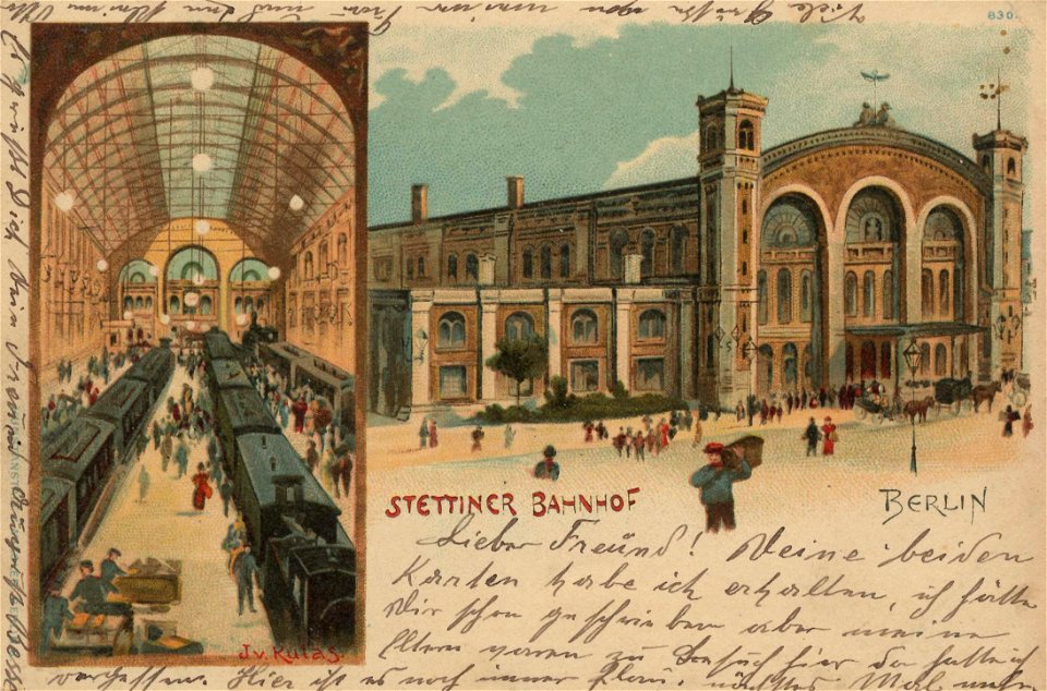 Berlin, Mitte, Berlin - Stettiner Bahnhof (Zeno Ansichtskarten)