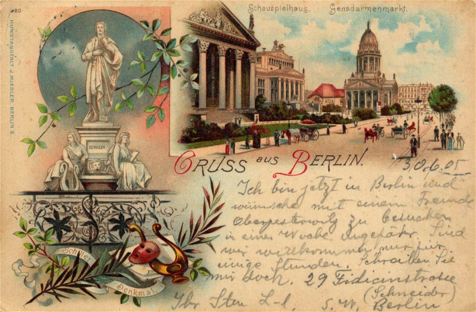 Berlin, Mitte, Berlin - Schauspielhaus; Gendarmenmarkt; Schillerdenkmal (Zeno Ansichtskarten)