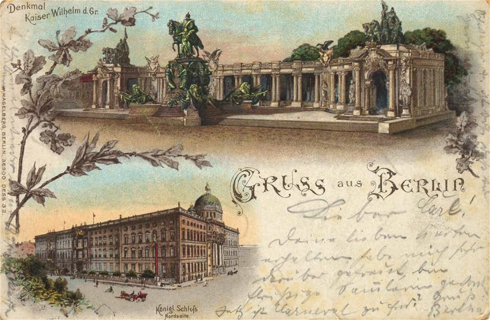 Berlin, Mitte, Nationaldenkmal Kaiser Wilhelm I, 1899b
