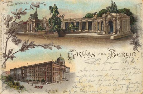 Berlin, Mitte, Nationaldenkmal Kaiser Wilhelm I, 1899b