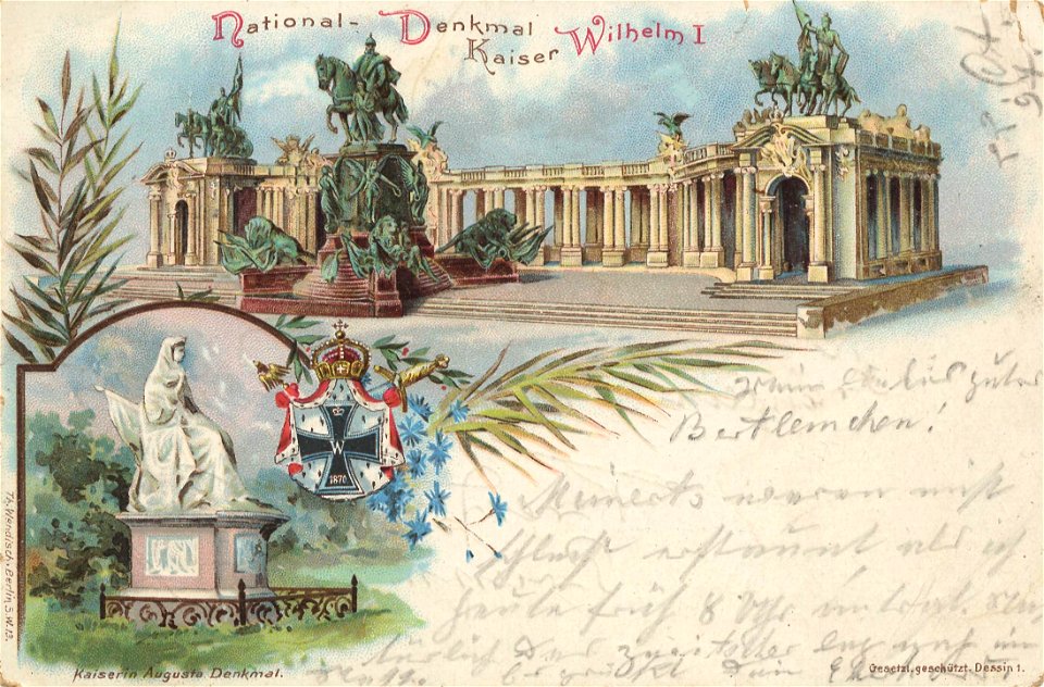 Berlin, Mitte, Nationaldenkmal Kaiser Wilhelm I, 1897a