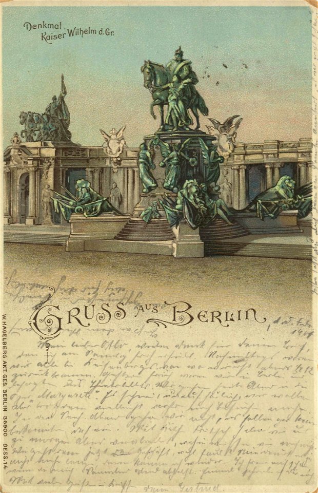Berlin, Mitte, Nationaldenkmal Kaiser Wilhelm I, 1901