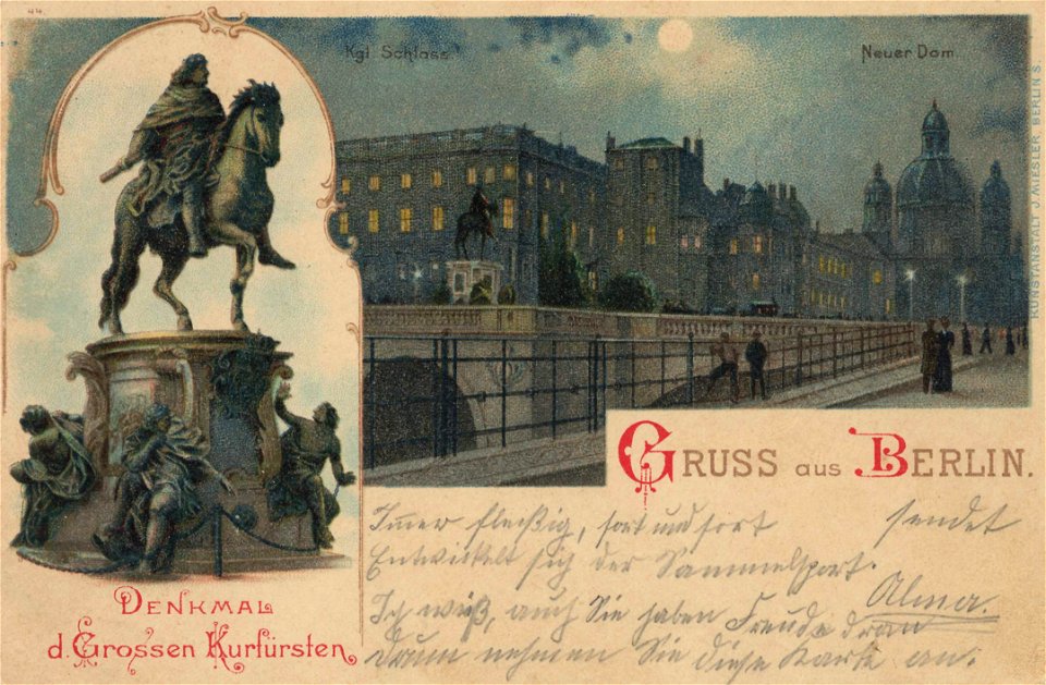 Berlin, Mitte, Berlin - Denkmal des Großen Kurfürsten; Kgl. Schloss; Neuer Dom (Zeno Ansichtskarten)