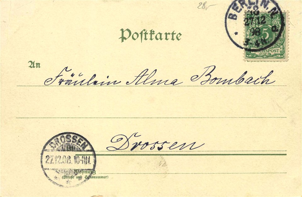 Berlin, Mitte, Berlin - Café Bauer; Kranzler; Bahnhof Friedrichstraße (back) (Zeno Ansichtskarten)