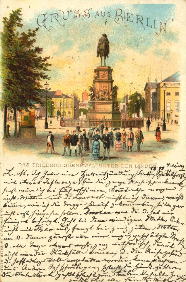 Berlin, Mitte, Berlin - Denkmal Friedrich der Große (Zeno Ansichtskarten)