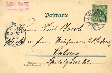 Berlin, Mitte, Berlin - Kaiser-Wilhelm-Brücke (back) (Zeno Ansichtskarten)