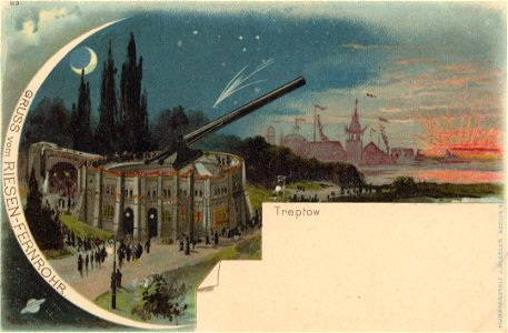 Berlin, Treptow, Berlin - Riesenfernrohr (Zeno Ansichtskarten)