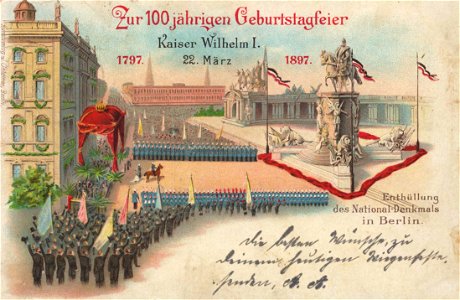 Berlin, Mitte, Nationaldenkmal Kaiser Wilhelm I, 1897