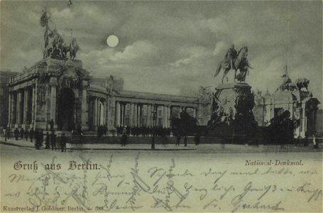Berlin, Mitte, Nationaldenkmal Kaiser Wilhelm I, 1899c