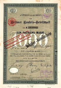 Berliner Handels-Gesellschaft 1899