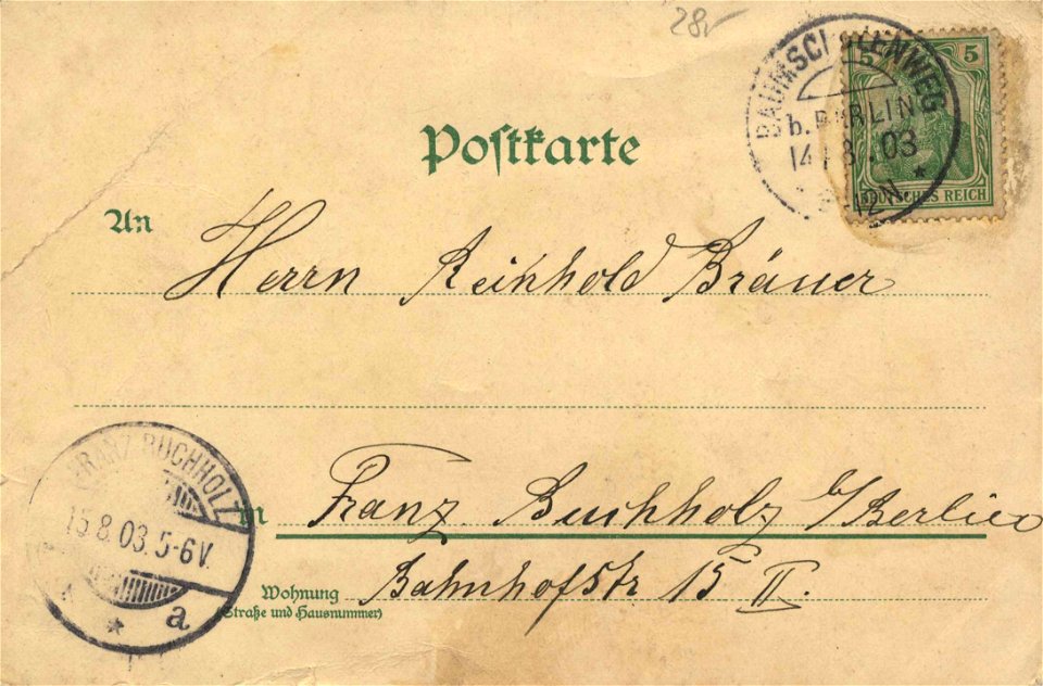 Berlin, Mitte, Berlin - Schloss Monbijou; Sophienkirche (back) (Zeno Ansichtskarten)
