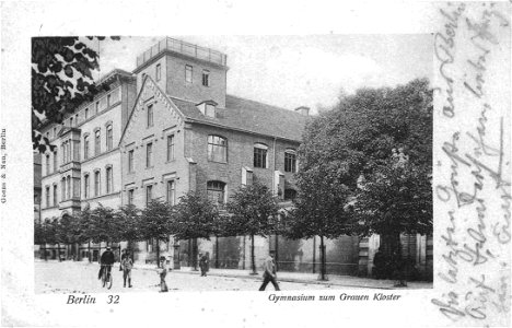 Berlin, Mitte, Berlinisches Gymnasium zum Grauen Kloster, 1901