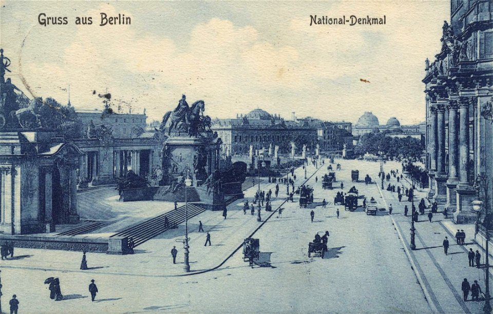 Berlin, Mitte, Nationaldenkmal Kaiser Wilhelm I, around 1900a