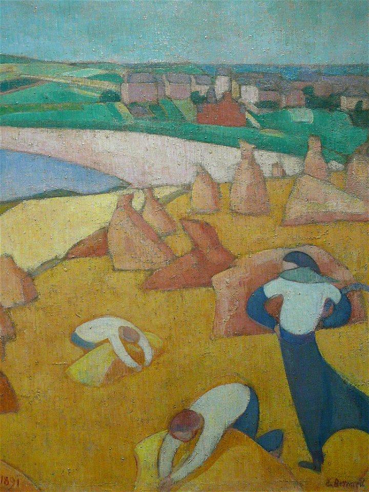 BERNARD Emile,1891 - Moisson au Bord de la Mer - Detail 11