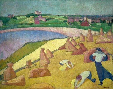 BERNARD Emile,1891 - Moisson au Bord de la Mer