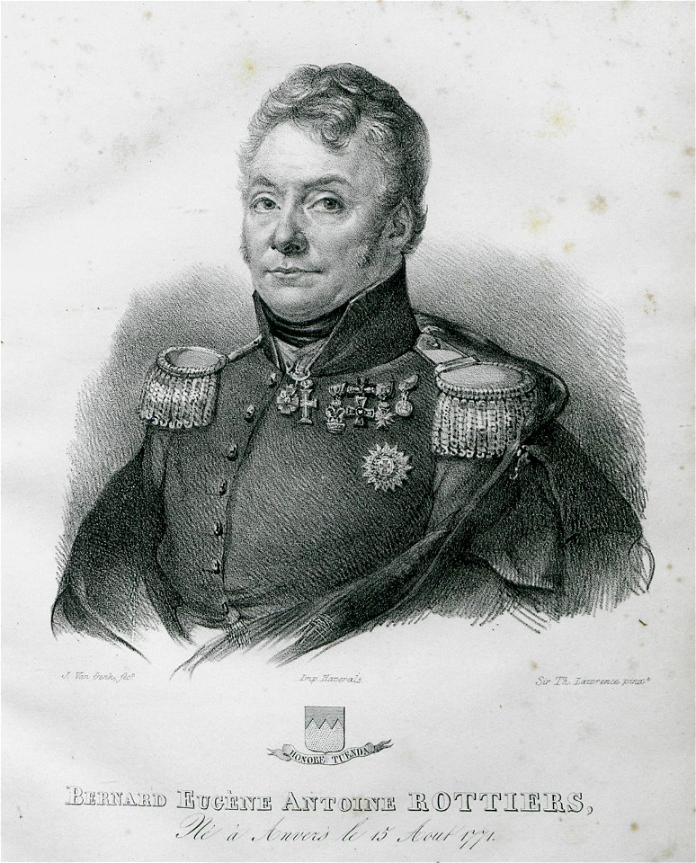Bernard Eugène Antoine Rottiers, né à Anvers le 15 Aout 1771 - Rottiers Bernard Eugène Antoine - 1830