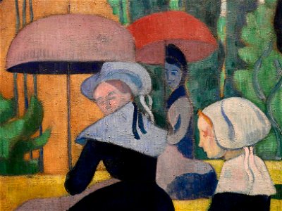 BERNARD Emile,1892 - Les Bretonnes aux Ombrelles - Detail 03