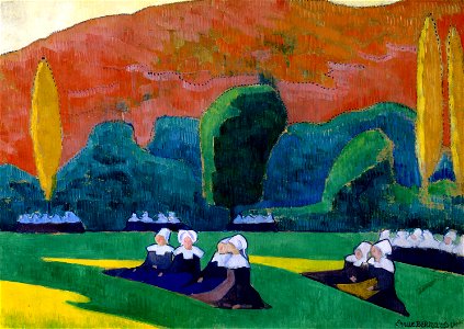 Émile Bernard - Les femmes bretonnes à la prière (1892)