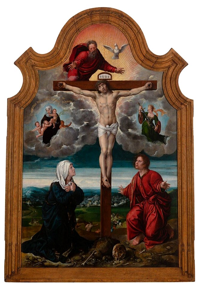 Bernard van Orley - Christus aan het kruis tussen Maria en Johannes - 1629 (OK) - Museum Boijmans Van Beuningen
