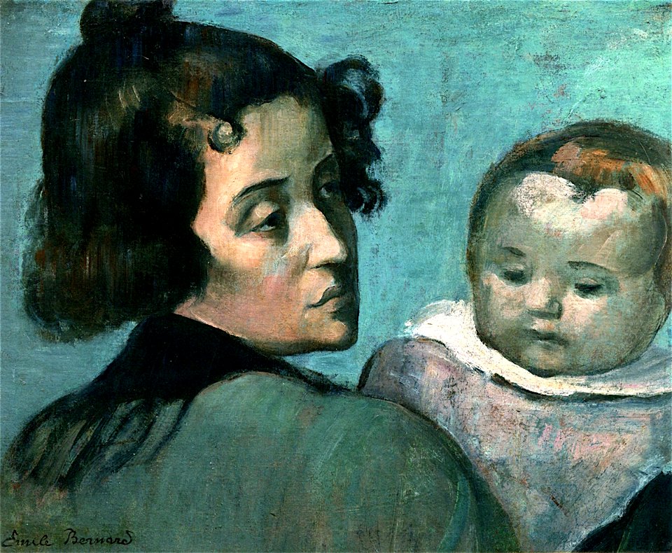 BERNARD Emile - Mother and Child - Free Stock Illustrations | Creazilla