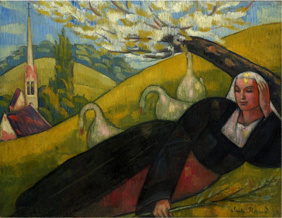 Émile Bernard - Le repos à Pont-Aven