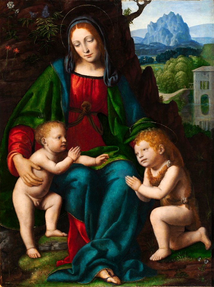 Bernardino Luini - Virgin and Child with the Infant Saint John the Baptist - 1930.194 - Harvard Art Museums