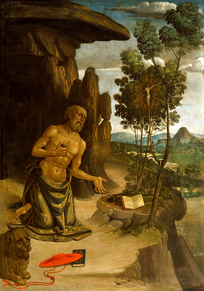 Bernardino Pinturicchio - Saint Jerome in the Wilderness - Walters 371089