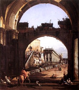 Bernardo Bellotto - Capriccio of the Capitol - WGA01815