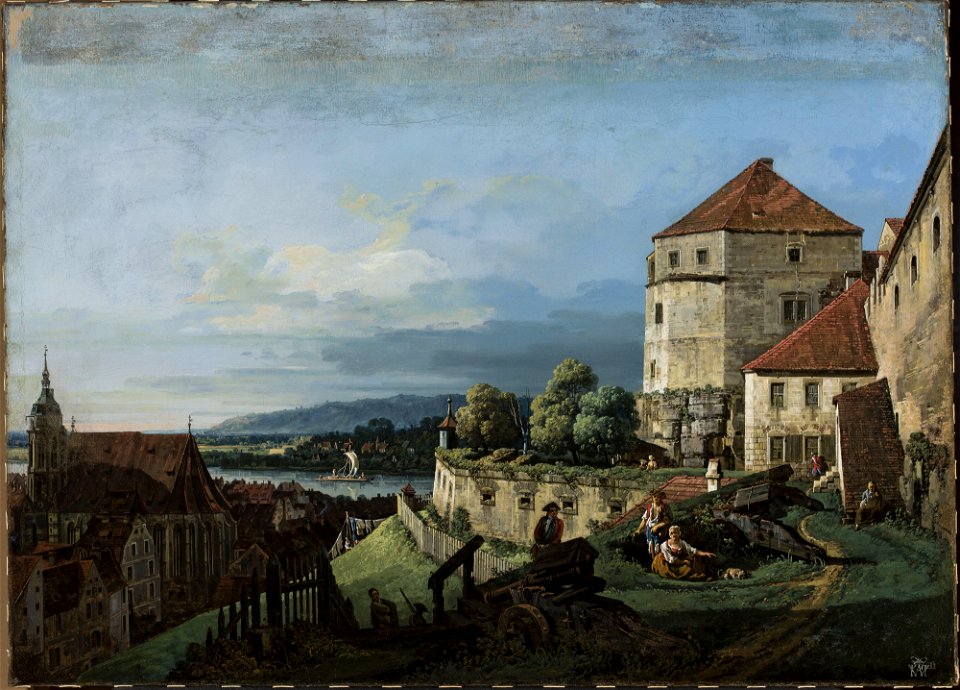 Bernardo Bellotto - View of Pirna in Saxony - M.Ob.690 MNW - National Museum in Warsaw