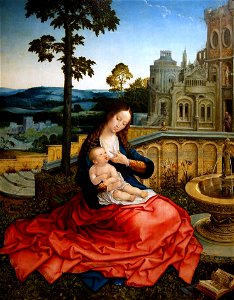 Bernard van Orley - Virgin and Child near a Fountain