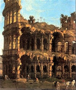 Bernardo Bellotto - Colosseum and Arch of Constantine (detail)