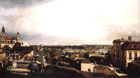 Bernardo Bellotto, il Canaletto - Vienna, Panorama from Palais Kaunitz - WGA01839