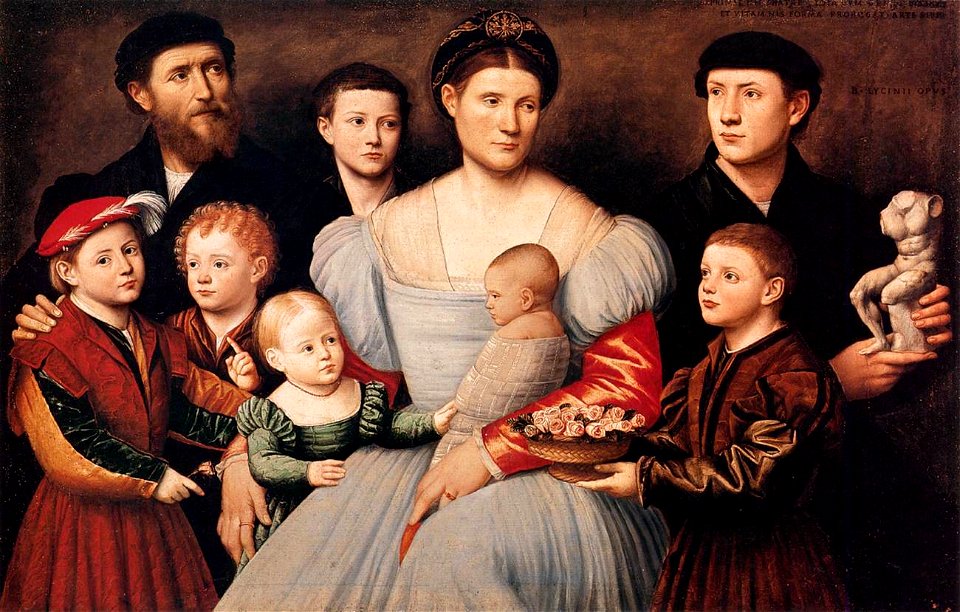 Bernardino Licinio - Portrait of Arrigo Licinio and His Family - WGA12984