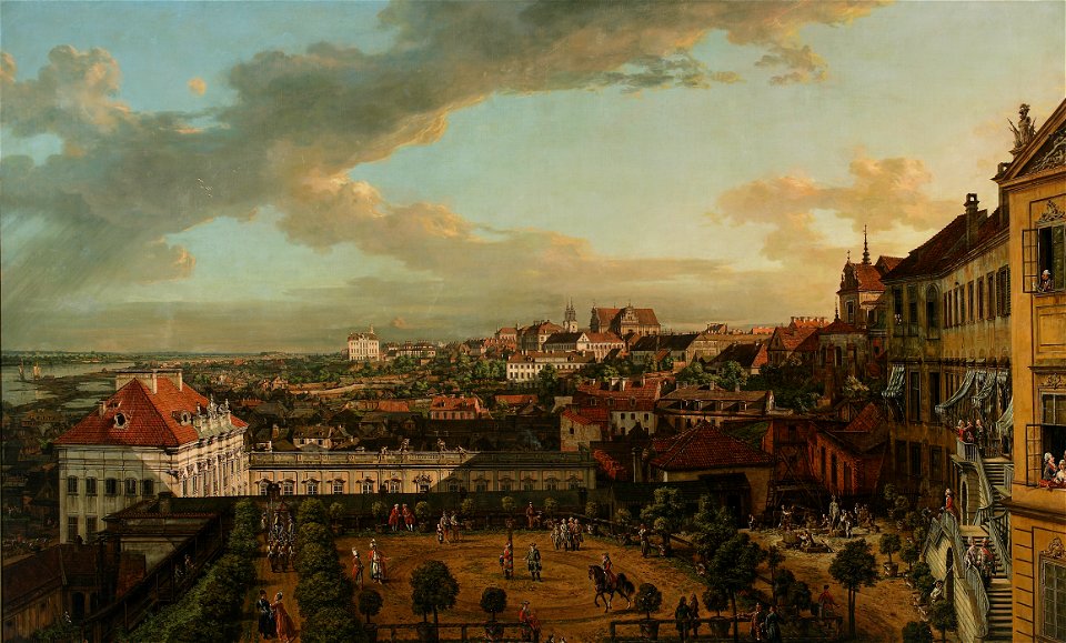 Bernardo Bellotto, Widok Warszawy z tarasu Zamku Królewskiego - 03