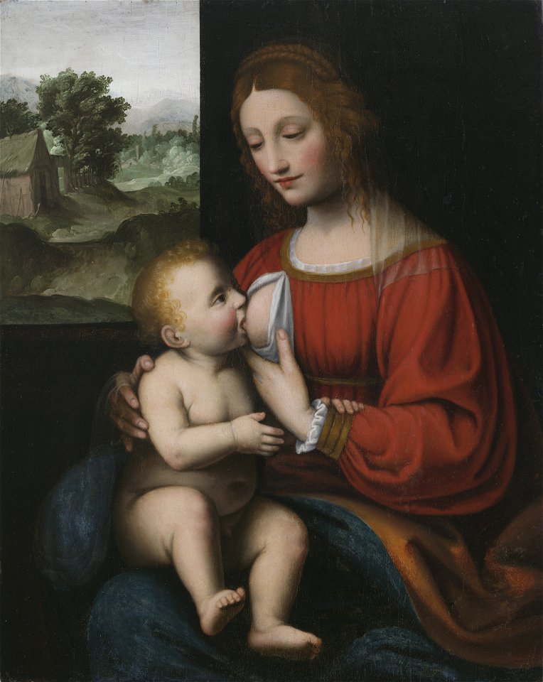 Bernardino Luini - Nursing Virgin and Child - P27e22 - Isabella Stewart Gardner Museum