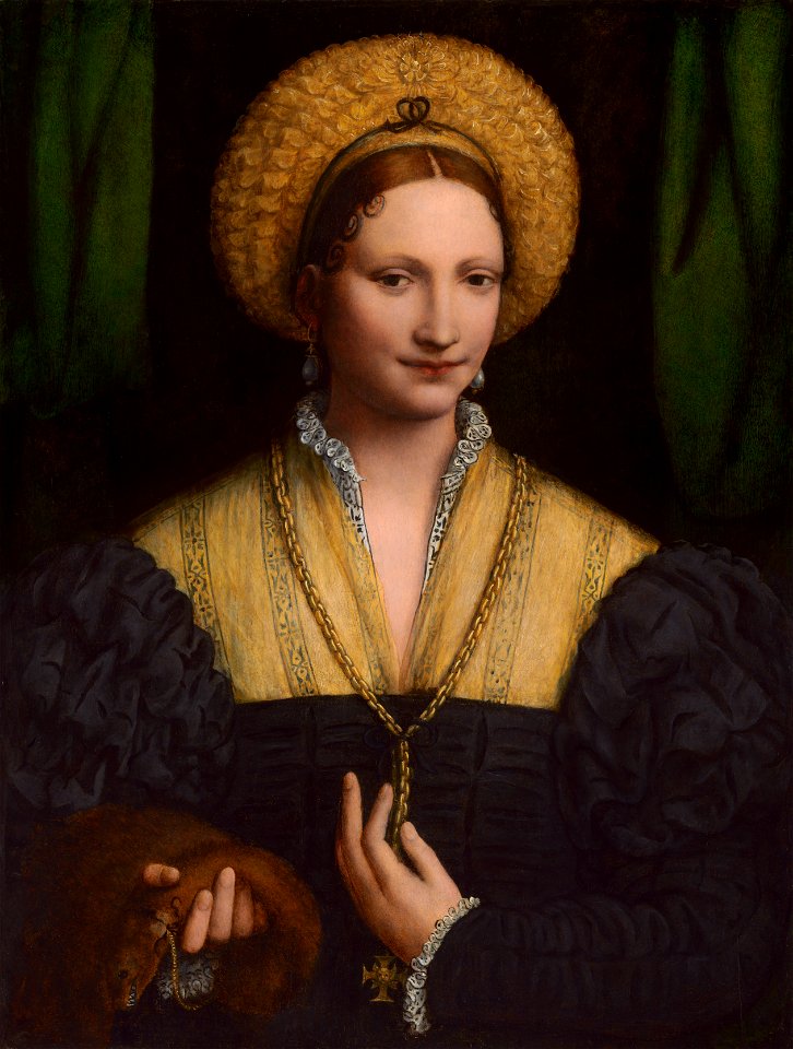 Bernardino Luini Lady with a Flea Fur
