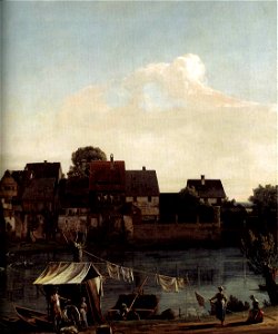 Bernardo Bellotto, il Canaletto - Pirna Seen from the Harbour Town (detail) - WGA01833