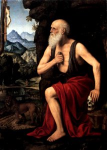 Bernardino Luini - The Penitent St Jerome - WGA13761. Free illustration for personal and commercial use.