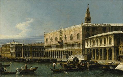 Bernardo Bellotto (ca. 1721 2–1780) A view of the Molo. Free illustration for personal and commercial use.