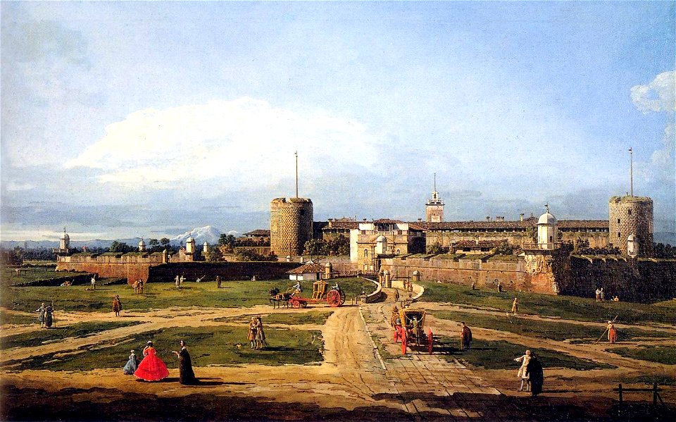 Bernardo Bellotto – The Castle Náměšť nad Oslavou. Castello Sforzesco di Milano (1744)