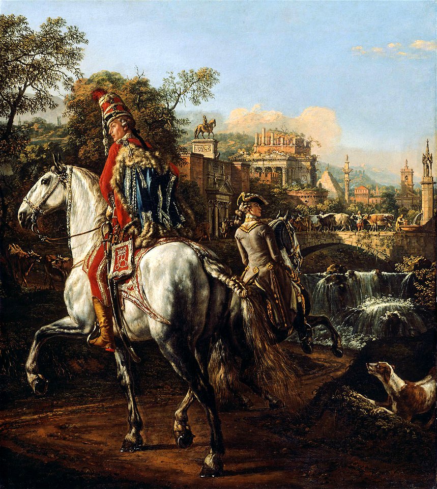 Bernardo Bellotto, gen. Canaletto - Reiterbildnis eines Husarenoffiziers - GG 9119 - Kunsthistorisches Museum