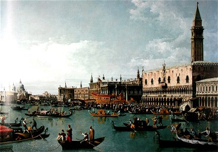Bernardo Bellotto - The harbor basin of San Marco in Venice on Ascension Day - Castle Howard Collection PO0131
