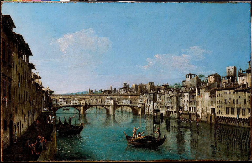 Bernardo Bellotto - The Ponte Vecchio, Florence - 25.1 - Museum of Fine Arts