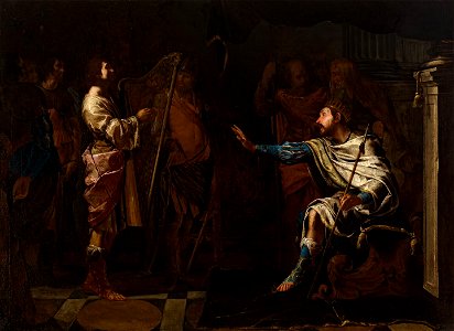 Bernardo Cavallino - David harpspelend voor Saul - St 115 - Museum Boijmans Van Beuningen