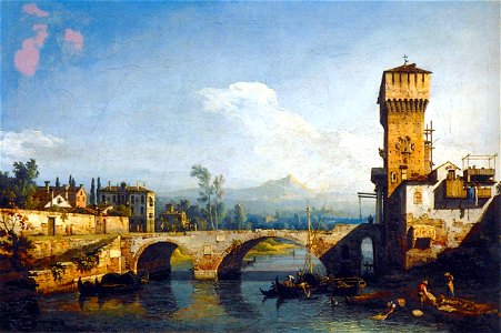 Bernardo Bellotto, il Canaletto - Capriccio Padovano - WGA01821