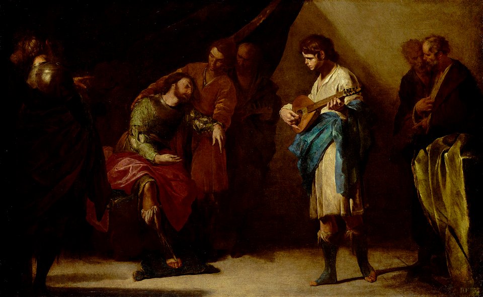 Bernardo Cavallino, , Kunsthistorisches Museum Wien, Gemäldegalerie - David spielt vor Saul - GG 6804 - Kunsthistorisches Museum