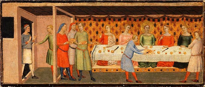 Bernardo Daddi - Hochzeitsmahl der hl. Caecilia - 15282 - Bavarian State Painting Collections