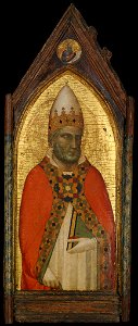 Bernardo Daddi - Saint Gregory the Great (in pinnacle, a Prophet) - 1936.56 - Fogg Museum