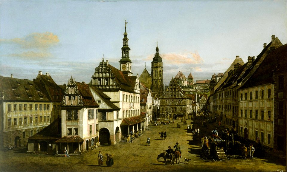 Bernardo Bellotto - The Marketplace at Pirna - Google Art Project