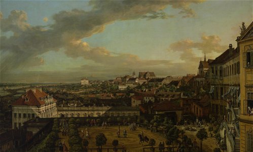 Bernardo Bellotto - View of Warsaw from the Terrace of the Royal Castle - MP 228 - National Museum in Warsaw. Free illustration for personal and commercial use.